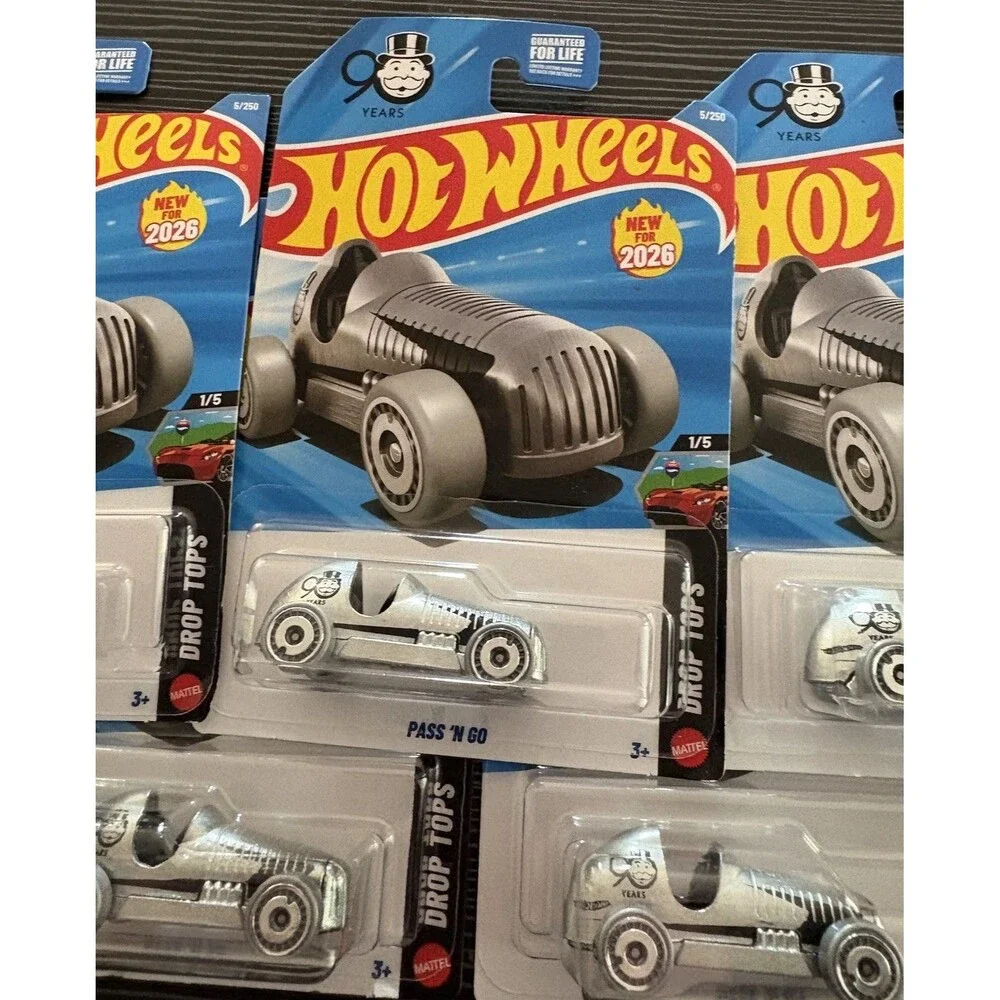 Hot Wheels Pass 'n Go Monopoly - 2026 Drop Tops 1/5 - Lot of 5